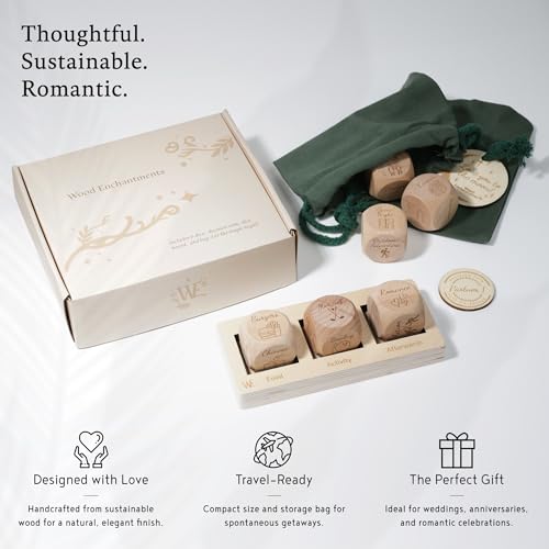 Deluxe Date Night Dice Game – 6 Dice, Decision Coin, Game Board & Carry Bag – Couples Gift for Newlyweds, Anniversary, Wedding, Bachelorette, Bridal Shower, Valentine's Day – Wife, Husband, Girlfriend - style: Deluxe Set