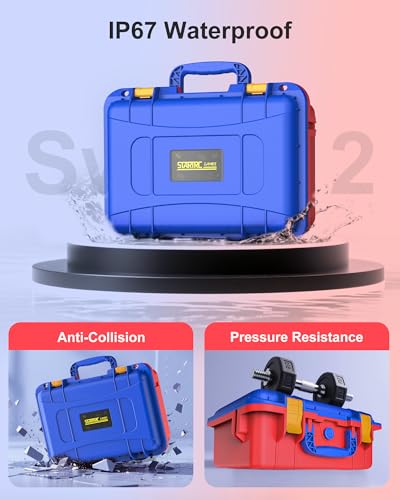 STARTRC GAMES Hard Carrying Case for Nintendo Switch 2, Professional Deluxe IP67 Waterproof, Soft Lining Hard Travel Case for Nintendo Switch 2 Console Pro Controller & Accessories (Red & Blue) - color: Red and Blue