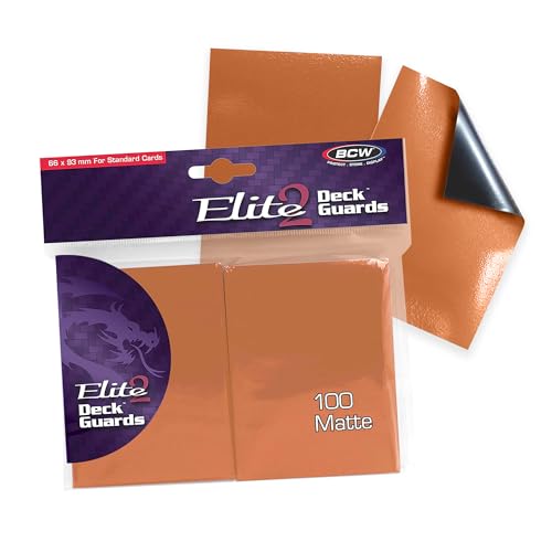 BCW Elite2 Matte Card Sleeves – Autumn | Anti-Glare Front | Textured Back | Fits Standard 2.5" x 3.5" Cards - 100 Pack - color: Autumn