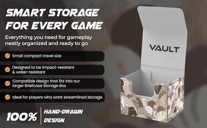 (Pastel Cats) 100% Hand-Drawn TCG/MTG 100+ Card Vault Deck Box - style: Pastel Cats