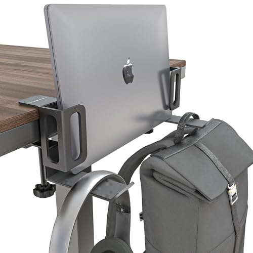 NODOCA Laptop Storage for Desk, Vertical Laptop Stand for Desk, MacBook Vertical Stand, with Headphone Holder, Desk Side Storage for MacBook/Surface/Samsung/HP/Dell[M, Black] - color: Black, size: 1-Slot