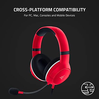 Razer Kaira X Wired Headset for Xbox Series X|S, Xbox One, PC, Mac & Mobile Devices: Triforce 50mm Drivers - HyperClear Cardioid Mic - Memory Foam Ear Cushions - On-Headset Controls - Pulse Red - color: Red