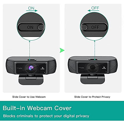 NexiGo N680 1080P Business Webcam with Microphone, Software and Privacy Cover, AutoFocus, Streaming USB Web Camera, for Online Class, Zoom Meeting Skype Facetime Teams, PC Mac Laptop Desktop - style: Webcam 1080p
