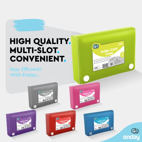 Enday Index Card Holder 3x5, Green Index Card Case with 5 Tab Dividers, Index Card Organizer, Flash Card Holder, Holds 100 Cards, 4 Pack - color: GREEN, size: 4