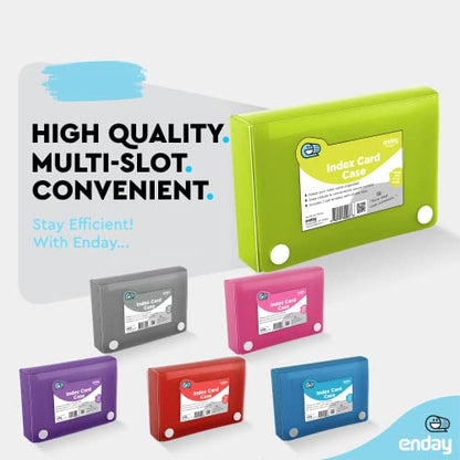 Enday Index Card Holder 3x5, Green Index Card Case with 5 Tab Dividers, Index Card Organizer, Flash Card Holder, Holds 100 Cards, 4 Pack - color: GREEN, size: 4
