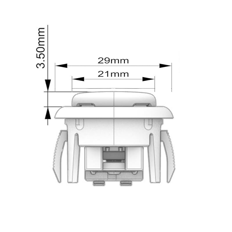 （10PCS PURPLE) 24MM clear Mechanical arcade punk buttons with cherry MX speed silver switches replacement for different arcade fighting stick controller box