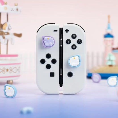 GeekShare Cute Silicone Joy Con Thumb Grip Caps, Joystick Cover Compatible with Switch/OLED/Switch Lite,4PCS - Little Wings - color: Little Wings