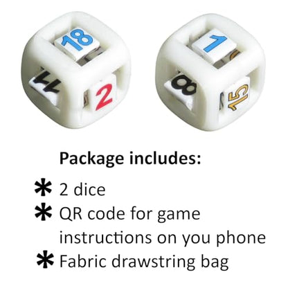 FarkleX™ – Innovative Dice for Farkle Games | 2 Advanced Multi-Surface Dice (1–18) | Fast-Paced Push-Your-Luck Game | Travel-Friendly Strategy Dice Game for Family & Adults