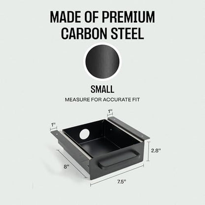 Under Desk Drawer Slide Out Attachment - Carbon Steel Undermount Table Drawer with Cable Management, Pull Out Add-On Storage for Office & Standing Desks (7.5" x 8" x 2.8") - size: Small, style: Drawer