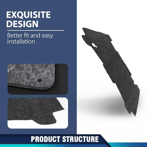 PIT66 Under Hood Insulation Pad Compatible with Dodge Ram 1500 1994-2001 Truck (Not Fit Durango Or Dakota, Not Fit for Diesel) - style: 1994-2001 Dodge Ram 1500