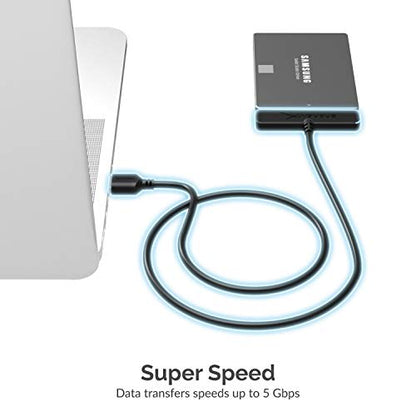 SABRENT USB 3.0 to 2.5in SATA Adapter Cable for SSD & HDD, UASP (EC-SSHD) | USB-A to SATA; 5Gbps; USB-powered, no external power; SATA I/II/III; SSD & laptop HDD; hard drive reader - style: 2.5" SSD/SATA Adapter