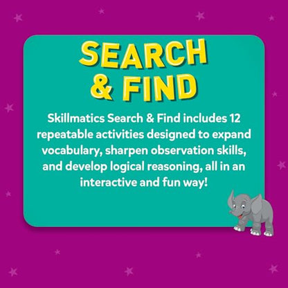 Skillmatics Search and Find Educational Game - Reusable Preschool Learning Activities, Perfect for Toddlers & Kids Who Love Toys, Art & Crafts, Builds Vocabulary, Gifts for Ages 3, 4, 5, 6 - style: 5. Search & Find