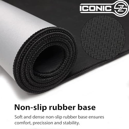 XXL Extended Gaming Mouse Pad/Mat 40"x18"(White) - Large & Wide Desk Cloth Mousepad - Stitched/Water Proof/Non Slip Base - color: White, size: XXL 40"x18"