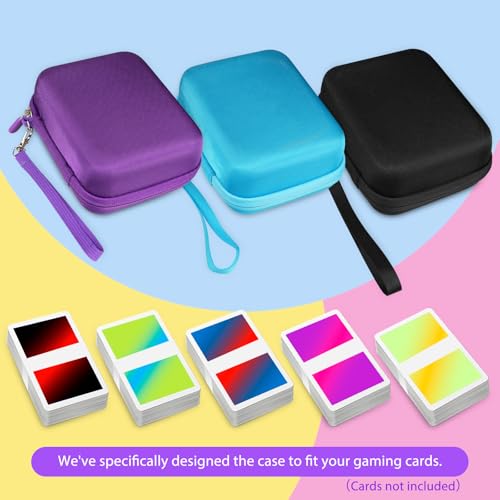 300+ Game Card Storage Case for UNO/Five Crowns/SKYJO Playing Card | Portable Card Deck Holder Box Compatible with Bicycle/Phrase 10/PlayMonster/Exploding Kittens Card Games, Blue (Case Only) - color: Blue