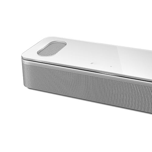Bose Smart Ultra Dolby Atmos Soundbar, All-in-One Surround Sound System for TV, A.I. Dialogue Mode, Alexa and Google Voice Control, HDMI eARC, White | Includes HDMI eARC cable, optical cable, ADAPTiQ headset and remote for audio, connectivity and calibrat