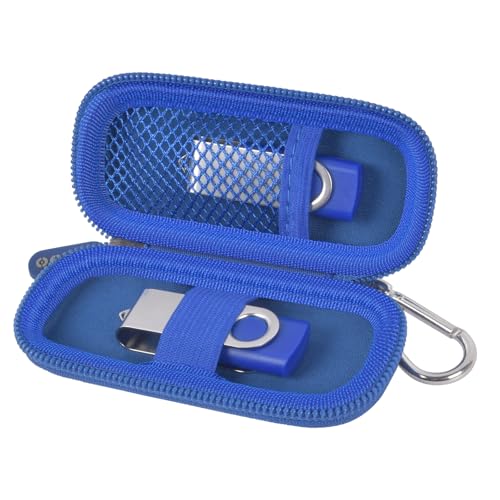 USB Flash Drive Case, SD Card/Thumb Drive/Memory Cards Holder, Bag Only | SDXC/SDHC Storage, Electronic Accessories Organizer for SanDisk / for Samsung, for Students/IT/Office/School/Travel, Blue - color: Blue
