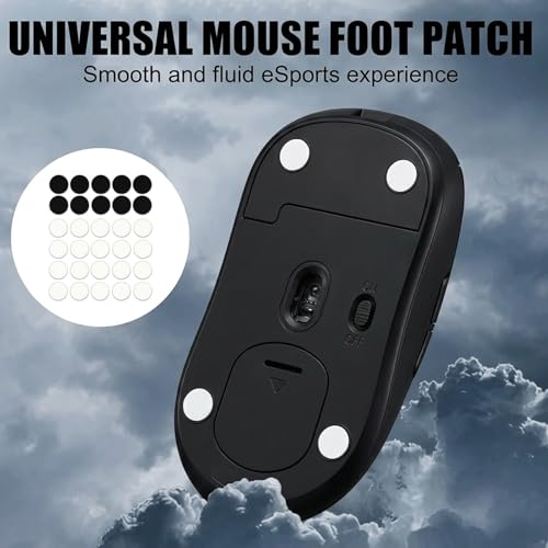 160 Pcs Universal Mouse Slider Pads, Dia 6mm & 7mm Dot Mouse Glide Skates Replacement Compatible with Gaming Mousepads, Wear-Resistant Smooth Glide Mice Glass Skates Pad (White & Black) - size: Dia 6mm/7mm White