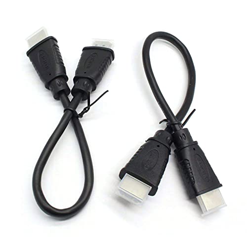 4K Short HDMI Cable 0.82ft/9.85in, High Speed HDMI to HDMI 2.0 Cable 2-Pack | HDMI 2.0 Cable Supports 4K@60Hz, 2K, 1080P, UHD, 3D, Ethernet, ARC – for TV, PS4, Fire TV, Xbox, Monitor - size: 2pcs