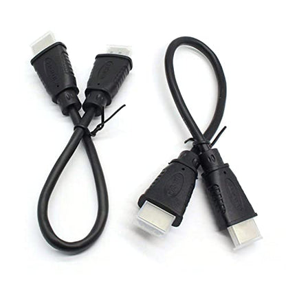 4K Short HDMI Cable 0.82ft/9.85in, High Speed HDMI to HDMI 2.0 Cable 2-Pack | HDMI 2.0 Cable Supports 4K@60Hz, 2K, 1080P, UHD, 3D, Ethernet, ARC – for TV, PS4, Fire TV, Xbox, Monitor - size: 2pcs