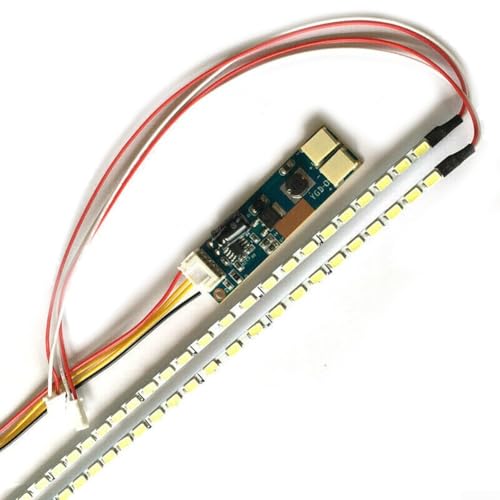 533mm LED Backlight Strip Kit, High Brightness 700 Nits, Upgrade for 15 23 Inch LCD Monitor, 5630 Lamp Beads, Energy Saving Fiberglass Board, for Easy Install with Driver and Cable