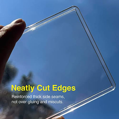 55pt Top Loaders for Cards, 3x4 Thick Holder with Protective Film, Toploader Card Protectors Hard Plastic, 25-Count - size: 55pt thick holder