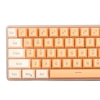 ZJchao Mini Keyboard, Gaming Keyboard 60 Percent 61 Keys Keyboard Wired Gaming Keyboard RGB Imitated Mechanical Compact for Typist (Yellow Orange) - size: Yellow Orange