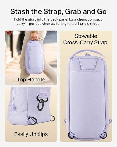 Belkin Nintendo Switch 2 Carrying Case, Sling Crossbody Travel Bag, Fits Up to 2 Pro Controllers with 10 Game Cartridge Slots, Soft Interior & Lightweight Protective Gaming Pouch, Switch 2 Accessories - color: Lilac
