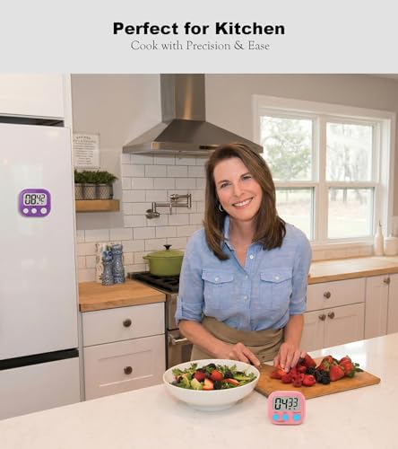 Digital Timer for Classroom Teachers Students, Magnetic Countdown Timer | Easy Timers for Kids Homework Study Kitchen Cooking Gym Game, 6 Pcs