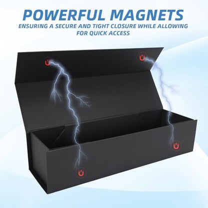 RLAVBL 4-Pack 1200 Count Trading Card Storage Box with Magnetic Lid, 14.8 inches 4800+ Card Box for MTG, TCG, Toploaders, and Sports Cards Organizer - size: Card Box-4 Pack