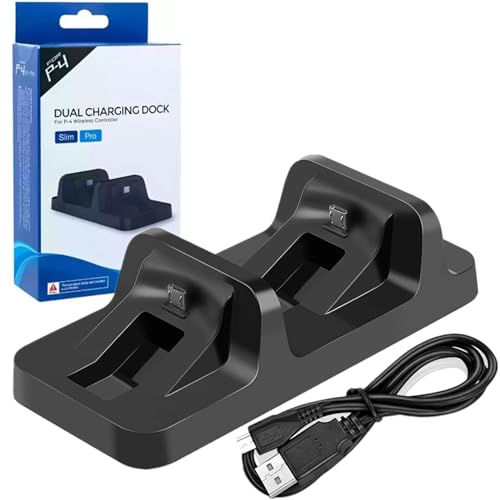 Dual Controller Charger Charging Station Dock for PS4 PlayStation 4 DualShock Controllers (PS4/PS4 Pro/PS4 Slim)