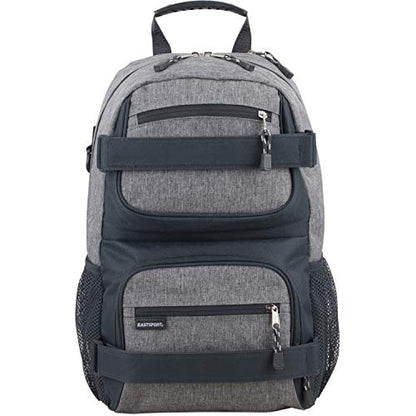 Eastsport Travel Skateboard Backpack Double Strap Laptop Bag Multi-Sport Design for Men and Women, Graystone Chambray - color: Graystone Chambray
