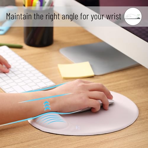 Mr. Pen- Ergonomic Mouse Pad with Wrist Rest | Breathable Fabric with Memory Foam Cushion, Non-Slip Rubber Base, Gel Mouse Pad with Wrist Support - color: Beige