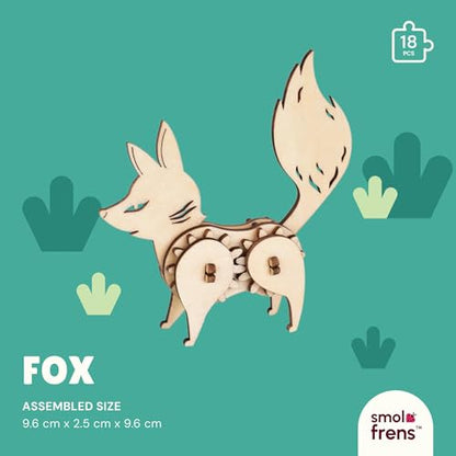 3D Wooden Puzzles for Ages 8+, 5 Pack Animal Puzzles, FSC-Certified Wood, Plastic-Free Toy, STEM Kit for Kids Teens Adults, Wood Craft Model Kit, Individually Wrapped Party Favors - Woodland Frens - color: Woodland Frens