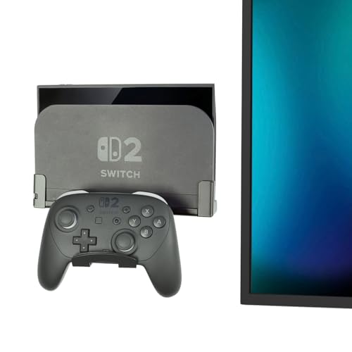 Wall Mount for Switch2 with Controller Holder | All metal ,Easy to install,simple and elegant,Space-Saving Sturdy 2-in-1 Holder