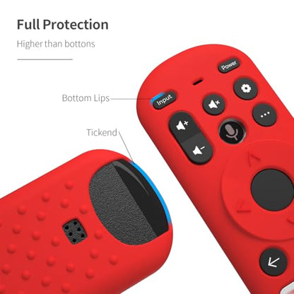 Cover for Xumo Steam Box Remote Silicone Case Compatible with Pioneer Xumo TV Remote Shockproof Protective Silicone Sleeve (red) - color: red