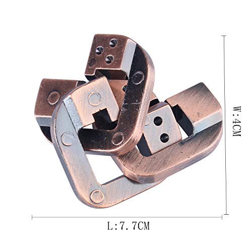 Brain Teaser Puzzle for Adults Puzzles Metal Hole Lock Adult Educational Toy Jigsaw IQ Puzzle (Blue) - color: Blue