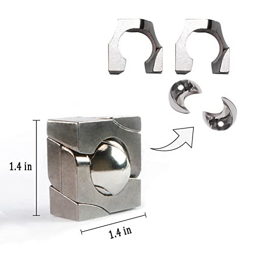MHY Large Size Brain Teaser Puzzles,3 Pieces Metal Cast Puzzle Games Toys,3D Highly Difficult Adult Puzzles, IQ Educational Box for Teens… - color: B-3pcs Box Set