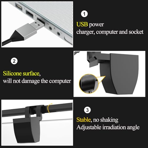 CATPOWER Computer Monitor Light Bar, LED Screen Light | Dimmable, Button Control, For Desk/Office/Home/Game, Eye Caring - size: Standard Monitor Light