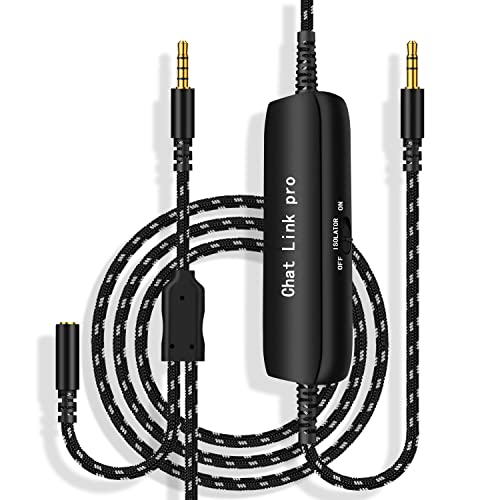 LecLooc Chat Link Pro Cable for Elgato HD60 S/S+, HD 60 PRO, 4K 60 PRO, HD60 X Gaming Capture Card, Chat Audio Cable Adapter for Nintendo Switch Xbox One PS4 PS5 with Isolator (6.6FT)