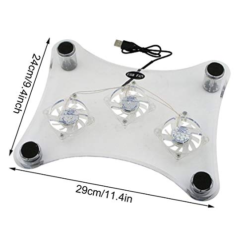 ThreeH USB Fan Laptop Cooling Pad with 3 Fans & Blue LED Lights | For Laptop PS3 / PS4 / PS Slim