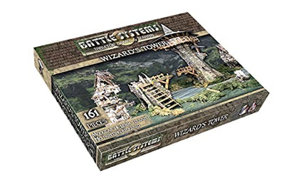 Battle Systems – Modular Fantasy Scenery – Perfect for Roleplaying and Wargames - Multi Level Tabletop Terrain for 28mm Miniatures – Colour Printed Model Diorama – DnD Warhammer (Wizards Tower) - style: Wizards Tower