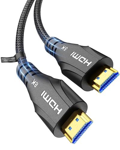 Cratree Short HDMI Cable 1.5FT/0.5M - 8K High Speed HDMI Cable,48Gbps,8K 60hz,4K 120hz,Braided,eARC - Compatible for HDTV,PS5,PS4,Blu-ray - size: 1.5FT