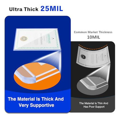 20ct 8.5"x11" Document Toploader - 25Mil Heavy Duty Print Protector Holder | 25Mil Rigid Sleeves Protect Documents, Photos and Prints from Scratches and Bends, Clear Design for Display and Storage - size: 20ct 8.5" x 11" Document Toploader 25Mil