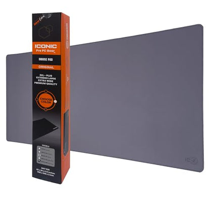 XXL Extended Gaming Mouse Pad/Mat 40"x18"(Steel Grey) - Large & Wide Desk Cloth Mousepad - Stitched/Water Proof/Non Slip Base - color: Steel Gray, size: XXL 40"x18"