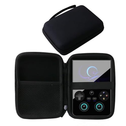 WERJIA Hard Carrying Case Compatible with RG447V/RG DS/XF40H Handheld Game Console, Mesh Pocket fits Cable, SD Card (Black) - color: Black