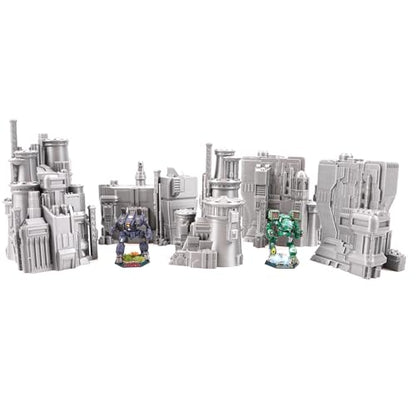 6mm Sci-Fi Cityscape Bundle 3 - Tabletop Terrain for Miniatures Games Such as Epic Battletech Adeptus Titanicus (Bundle 3) - size: Bundle 3 without Hexes