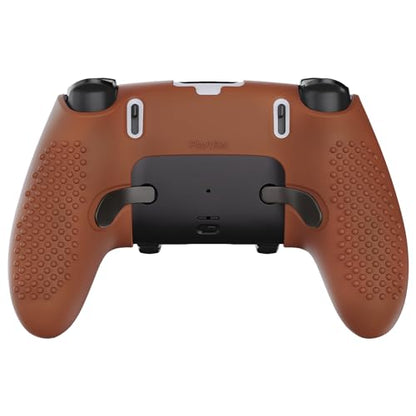 PlayVital 3D Studded Edition Anti-Slip Silicone Cover Case for ps5 Edge Controller, Soft Rubber Protector Skin for ps5 Edge Wireless Controller with Thumb Grip Caps - Signal Brown - color: Signal Brown