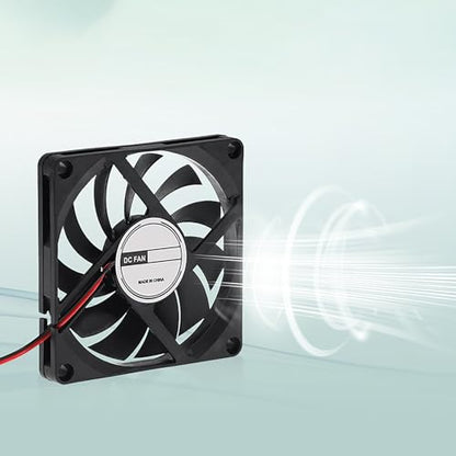 FDCB8010H05 80mm Fan 5V Hydraulic Bearing - 80mm x 80mm x 10mm 2Pin 2Wire Case Cooler for Raspberry Pi, Intel NUC, 8010 8CM Powerful Cooling Fans for Set-top Box Handheld Game Console
