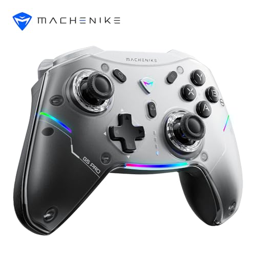 Machenike G5Pro Wireless Gaming Controller for Windows PC,Switch,IOS,Android,PC Controller Hall Effect Joystick/Triggers/Gyroscope,RGB Lights, Dark Gray - color: Dark Gray