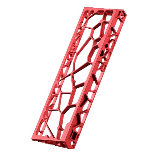 H60 Hollow Aluminum Keyboard Case,60% Compact Customized Mechanical Gaming Keyboard Housing Compatible with Wooting60/Win60/GH60/MADLIONS MAD 60 HE 61Keys Barebones Keyboards DIY (Red) - color: Red